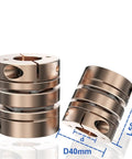Top Tier Industrial Disc Coupling D40L50mm Hella Precision Flex Disk Aluminum Coupler for machine upgrades, showing detailed dimensions.