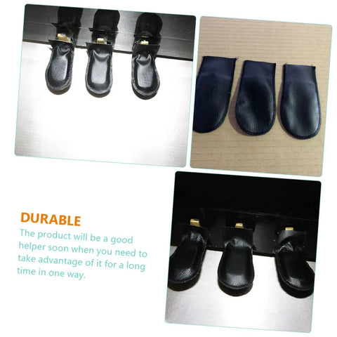 Six Pack Piano Pedal Protective Covers Soft Leather Foot Pad Sleeves for Acoustic and Digital Pianos Protect Pedals from Wear