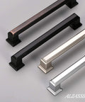 10 Pack Brushed Satin Nickel Cabinet Pulls 5 Inch Hole Center Cabinet Handles showing varied finishes including rust resistant AL3071SN