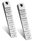 Three Quarter Inch By Four Inch Welding Wedge Set With Seven Level Step Gauge For Precise Pipe Gap Spacing Reproducible Weld Bead Gaps And Tight Tolerances In Pipe Fittings For Pro Welds, two stainless steel wedges