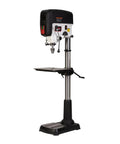Beefy 20 Inch Smart Drill Press With Brushless Motor And Cast Iron Table For Pinpoint Accuracy And Rock Solid Stability That Knocks It Out Of The Park Every Single Hit, side view display.