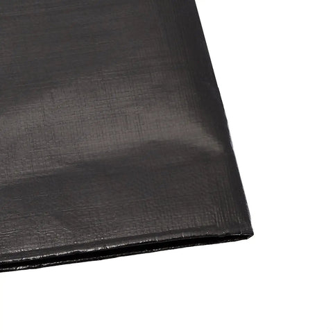 Close-up of Heavy Duty Waterproof Poly Tarp 12x20 Feet Black 1 Pack All Weather Outdoor Cover folded edge detail
