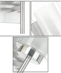 Close-up details of Bold Black 3 Light Vanity Wall Light With Dual Glass Shade Hardwired Indoor Fixture For Bathroom Bedroom Or Kitchen Classic Modern Style Easy Mount Durable Matte Black Finish, showing polished metal details and glass shade.