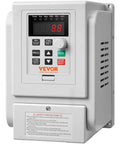 Beefy 3HP VFD Inverter For AC Motors 2.2KW 10A 1 Phase 220V To 240V Input To 3 Phase 220V To 240V Output 0 To 400 Hz Variable Frequency Drive With Soft Start And Slick Speed Control, front panel view
