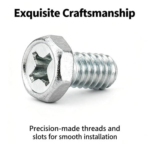 Close-up of Rock Solid 10 Pack Stainless Steel Mounting Screw showcasing precision-made threads for Google Nest Cam Floodlight installation.
