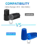 40 Piece Waterproof Outdoor Wire Connectors Set For Landscape Lighting - Small and medium connectors for 14 to 22AWG cables.