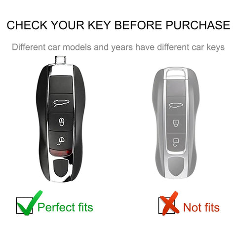 Porsche Key Fob Cover With Leather Lanyard, Built To Last 360 Degree Protection for Macan Cayenne Panamera keys comparison