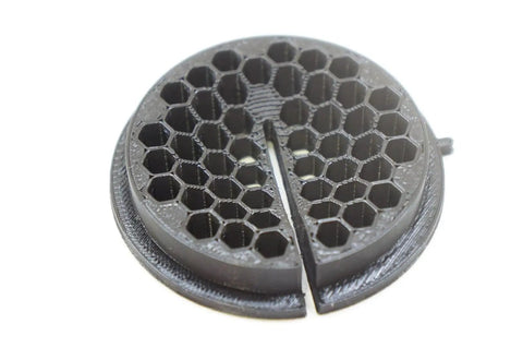 Keyed Throat Insert Plate For Delta 14 Inch Bandsaw 2.5 Inch Diameter 3D Printed For Precise Alignment And Easy Swaps Top View