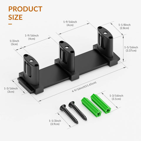 Three Roller Adjustable Floor Guide For Siding Closet Doors And Bypass Sliding Doors Aluminum Construction Durable Bottom Guide For Smooth Glide Easy Install And Door Protection Black Finish shown with screws and anchors, dimensions labeled.