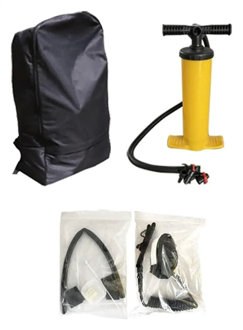 Inflatable Windsurf Wing For Windsurfing And Kitesurfing kit with pump, nylon carry bag, and accessories