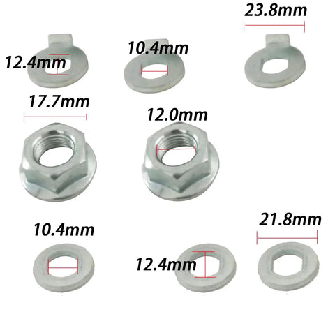 12Mm Ebike Hub Motor Screw Kit With Washer Nut Covers And Caps For 12Mm Axle Replacement Bolts Set For Electric Bicycle Motors Durable Steel And Rubber Hardware For Easy Install And Long Lasting Performance