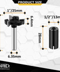 CNC Spoilboard Surfacing Router Bits Set Three Piece With One Quarter Inch Shank And One Inch Cutting Diameter details