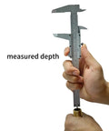 Dual Scale Vernier Caliper 6 Inch Stainless Steel Measuring Tool With Inch And Metric Readings Non Digital Calipers in use