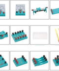 Hands On Electromagnetism Experiment Kit with Electric Bell Easy Electromagnet Tests and circuit components displayed in grid.