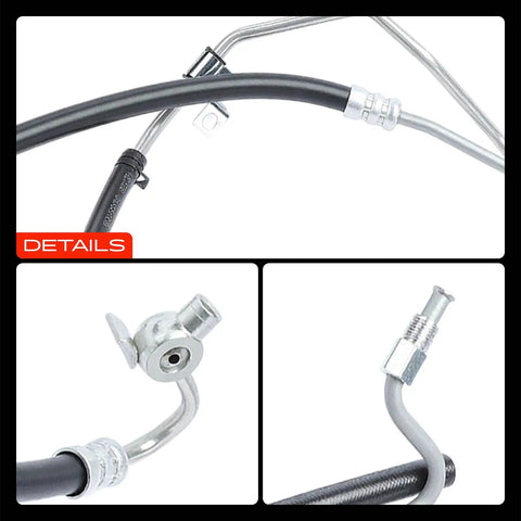 Close-up of Power Steering Pressure and Return Hose Kit for Toyota 4Runner 1998 1999 2000 2001 2002 3 4L V6 details