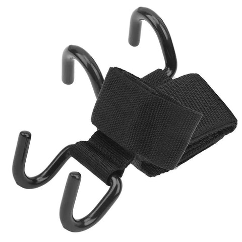 Pair Of Pro Steel Weight Lifting Hooks For Deadlifts And Shrugs With Neoprene Wrist Straps Deoxidized Steel Build Designed For Powerlifting