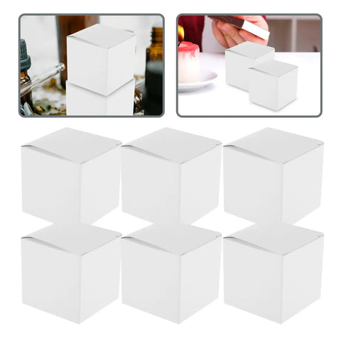 White Square Cardboard Boxes Set Of 10 Easy Assembly Packaging Boxes For Essential Oils Coffee Cups Candles And Gifts Giftable