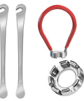 Four-piece set of the Eight Way Universal Bicycle Spoke Wrench Tool For Wheel Truing And Tension Adjustment In Hardened Steel