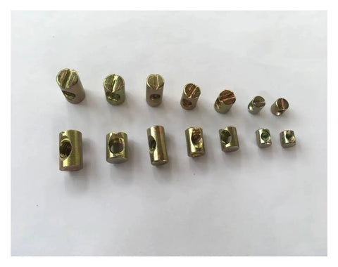 Beefy Heavy Duty Barrel Nut Dowel Bolt Kit For Furniture Assembly M4 M5 M6 M8 Cross Slotted Fasteners Zinc Plated Set