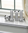 Top Shelf Heavy Duty M6 X 16mm Button Head Socket Cap Bolts 50 Piece Solid 304 Stainless Steel Hex Drive Allen Wrench Screws for furniture