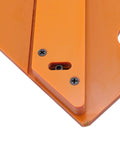 Close-up view of Straight Shooter Door And Window Casing Cutting Guide For Crisp Miter Corners with adjustable clamping and screws.
