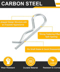 10 Pcs Hitch Pin Clip Set, 2mm x 40mm R Clips, Carbon Steel Retaining Wire Hair Pins, Cotter Pin Assortment For Trailer, Tractor