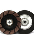 5 Inch Diamond Dry Grinding Wheel With Ceramic Bond Cup Edge Polishing Disc For Angles Grinders featuring smooth and aggressive grooved edges.