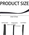 No Sweat TR90 Eyeglasses Replacement Arms Temple Repair Kit With Screws And Compact Screwdriver Quick Snap Frame Fixes For Broken Glasses Solid Gear size dimensions image showing 5.4in length and detailed measurements.