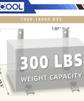 Heavy Duty Outdoor Mini Split Wall Mount Bracket For 7000 To 18000 BTU Ductless ACs And Heat Pumps with 300 lb capacity illustration