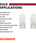 Long Life 194 Miniature Car Bulbs For Interior Lighting, Perfect For Trunk, Cargo, And License Plate Areas, Pack Of 2