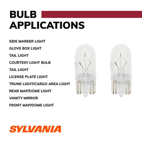 Long Life 194 Miniature Car Bulbs For Interior Lighting, Perfect For Trunk, Cargo, And License Plate Areas, Pack Of 2