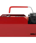 Side view of Diesel Fuel Transfer Pump Kit 12V 10 GPM with red casing and handle, showcasing compact design.