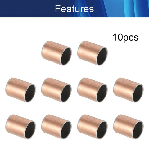 Badass Oilless Bushings With Hella Smooth Sleeve Bearings Built Different Using A Carbon Steel Base To Keep Things Running Sweet For Heavy Machinery 14X16X20mm Plain Bearings 10 Pack in a group of 10 pieces.