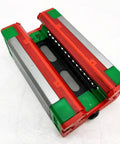 Top view of a Beefy HGH20CA Linear Block Carriage with 20mm square linear guide rails, high speed for CNC machines.