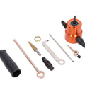 Dual Head Electric Nibbler Attachment With 360 Degree Cutting for Metal Sheets with tools displayed