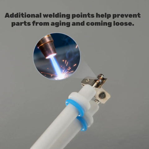 Premium Boiler Steam Probe Replacement Kit 3 Pack With Sealing Rings For Breville Sage Dual Boiler And Oracle Touch Espresso Makers showing welding points on steam probes.