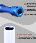 Beefy Nineteen Millimeter Deep Socket Set For Half Inch Drive, chrome molybdenum steel with rust resistant plating.