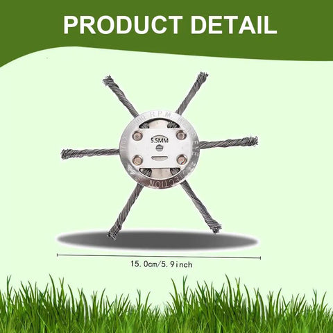 Heavy Duty 6 Inch Steel Weed Eater Blades With Steel Wire Bristles For Saker Trimmers Brush Cutters And Cordless String Trimmers