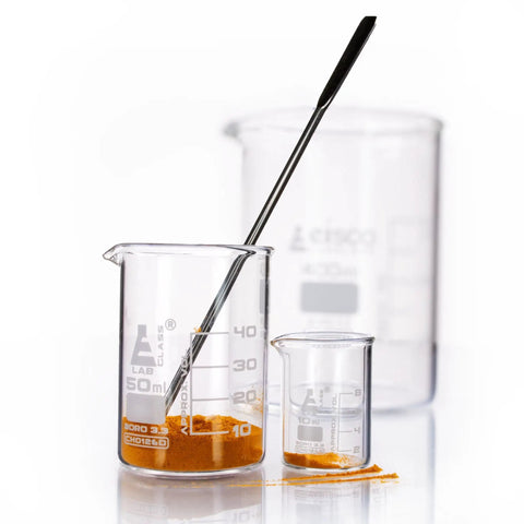 Stainless Steel Micro Spatula With Spoon End 6 Inch Dual End Precision Tool For Lab Sampling And Mixing in beakers