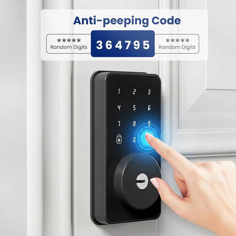 Heavy Hitter Smart Deadbolt With Keyless Entry, Smooth Touchscreen Keypad For Exterior Doors, Rock Solid Six Digit Passcode Allowing Up To One Hundred Custom User Codes For Effortless Everyday Access