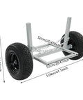 Heavy Duty Log Dolly With Chain For Big Wood 1600 Lb Capacity Skidder Built From All Steel With Rust Resistant Coat Easy Load And Move Timber Ideal For Logging Firewood And Yard Work, 16-inch tires, 1.04m frame