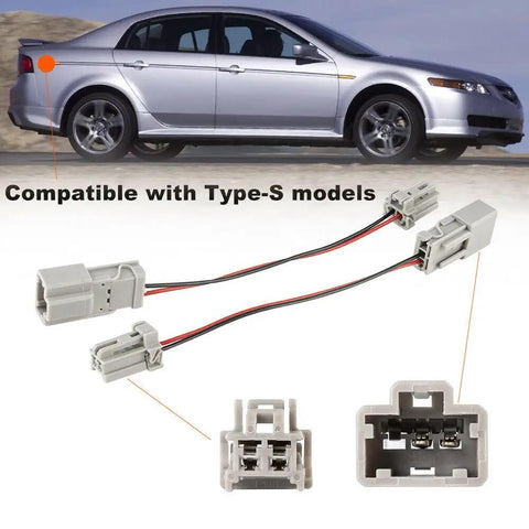 2 Pack Plug And Play LED Side Marker Light Wiring Harness Kit For 2007 2008 Acura TL Type S Rear Marker Lights Upgrade