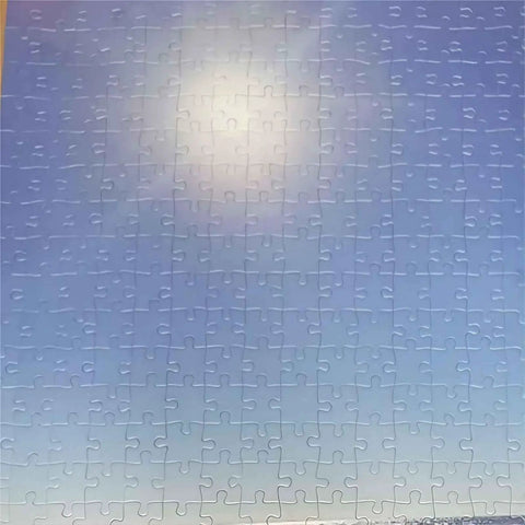 Blank Sublimation Jigsaw Puzzle Set 45 Pieces 8 By 11 Inches Heat Press Ready For DIY Projects with sky design.