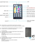 Remote control functions for Twinkle 16W Fiber Optic Star Ceiling Light Kit with Bluetooth APP and sound activation guide