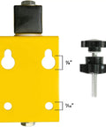 Heavy Duty Led Loading Dock Swing Arm Light 2 Pack showing yellow mounting bracket with adjustable parts and measurements.