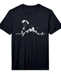 Mens Powered Paragliding Heartbeat Paramotor Ride Ready Performance T Shirt For High Speed Paragliding Enthusiasts