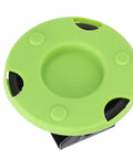 Close-up of Heavy Duty 3 Inch Vacuum Suction Cup Dent Puller with rubber hand pump, showing green suction cup detail.