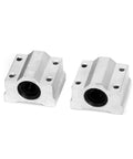 Four Pack Dope SCS8UU Linear Motion Ball Bearing Slide Units With 8mm Inner Diameter For CNC Machines And 3D Printers, shown close-up