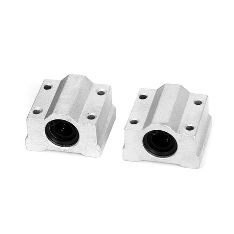 Four Pack Dope SCS8UU Linear Motion Ball Bearing Slide Units With 8mm Inner Diameter For CNC Machines And 3D Printers, shown close-up