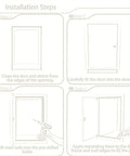 Installation steps for No Sweat Push To Open Drywall Access Panel Heavy Duty Flush Inspection Door for Ceilings.